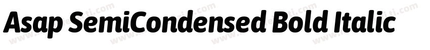 Asap SemiCondensed Bold Italic字体转换